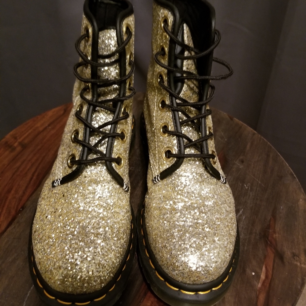 Gold Glitter Dr. Martens
